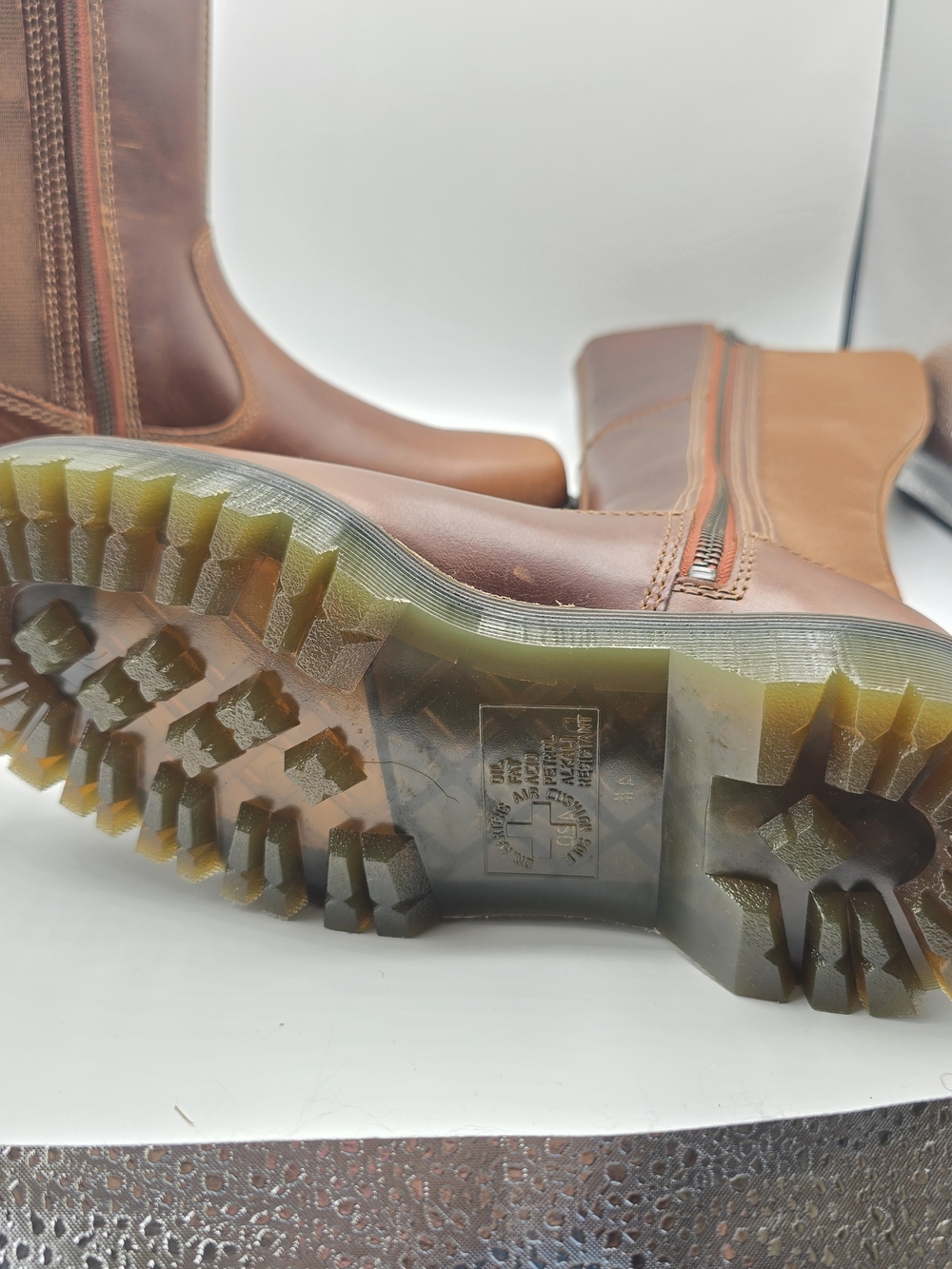 NWOT Dr. Martens Women's 6 Tall Riding Brown Leather Boots Boho Western Cute - Picture 9 of 10